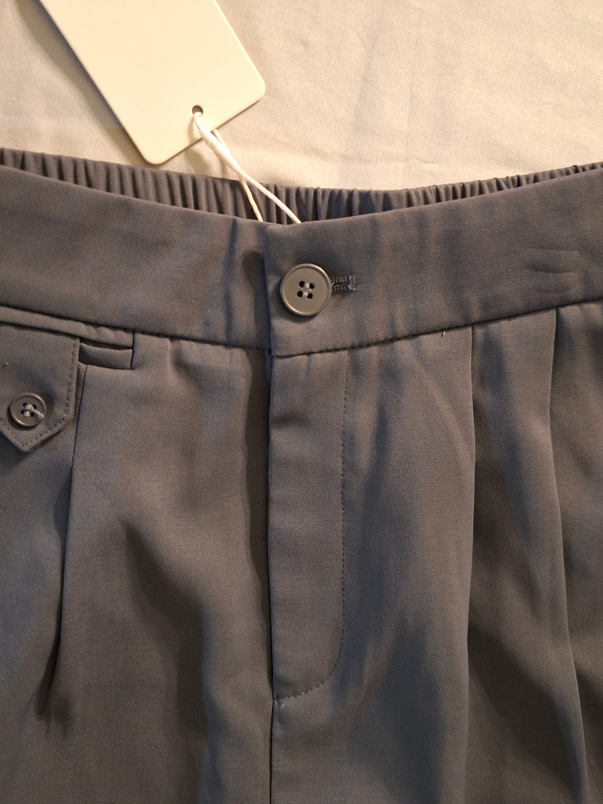 High-Waist Pleated Wide-Leg Trousers- Charcoal Gray- Xs Petite — image 5 of 8